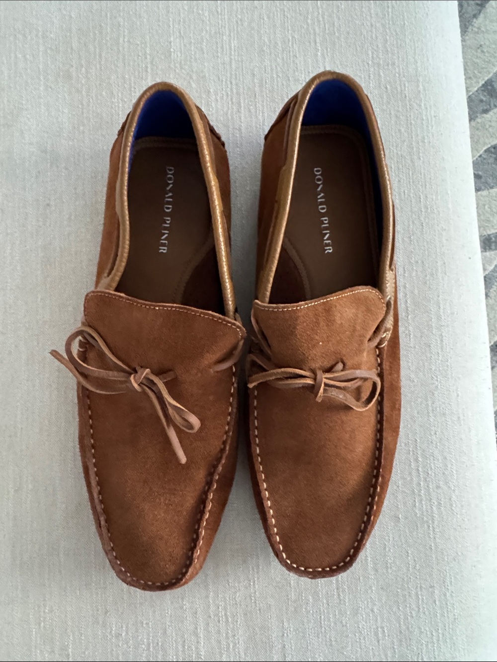 Donald J. Pliner Men's Tan Suede Moccasin Loafers